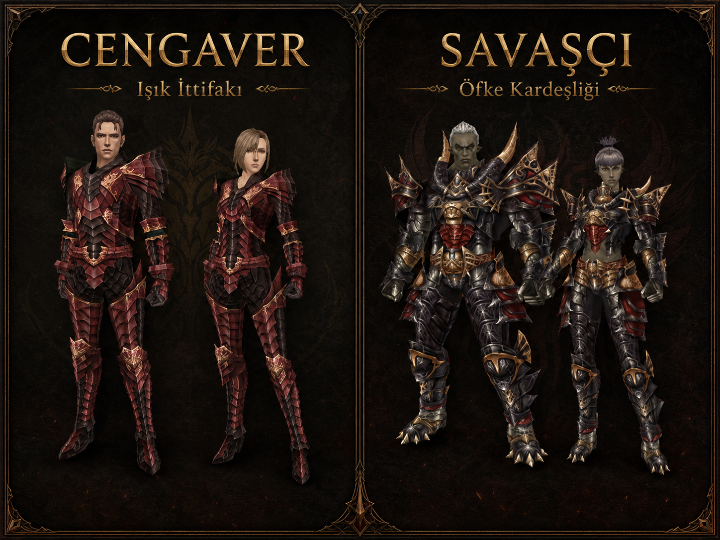 Cengaver ve Savaşçı sınıfları