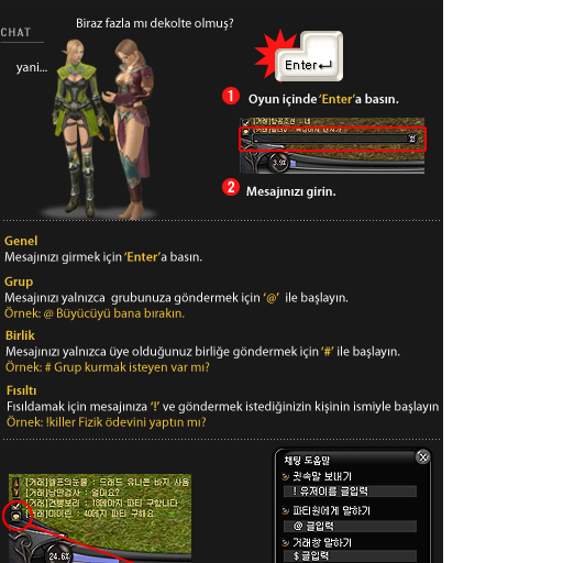 Sohbet yardım ekranı