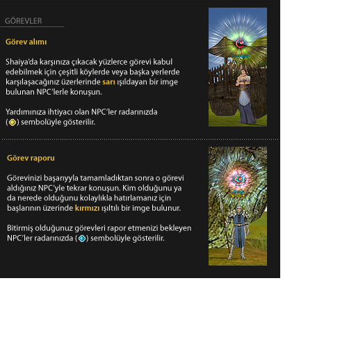 Shaiya görev yardım ekranı